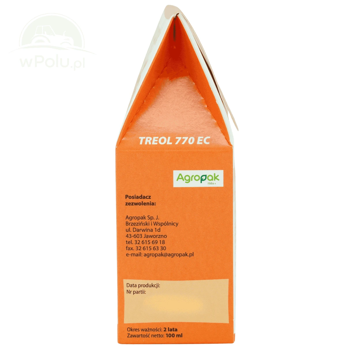 TREOL 770 EC 100ML na przędziorka Agropak
