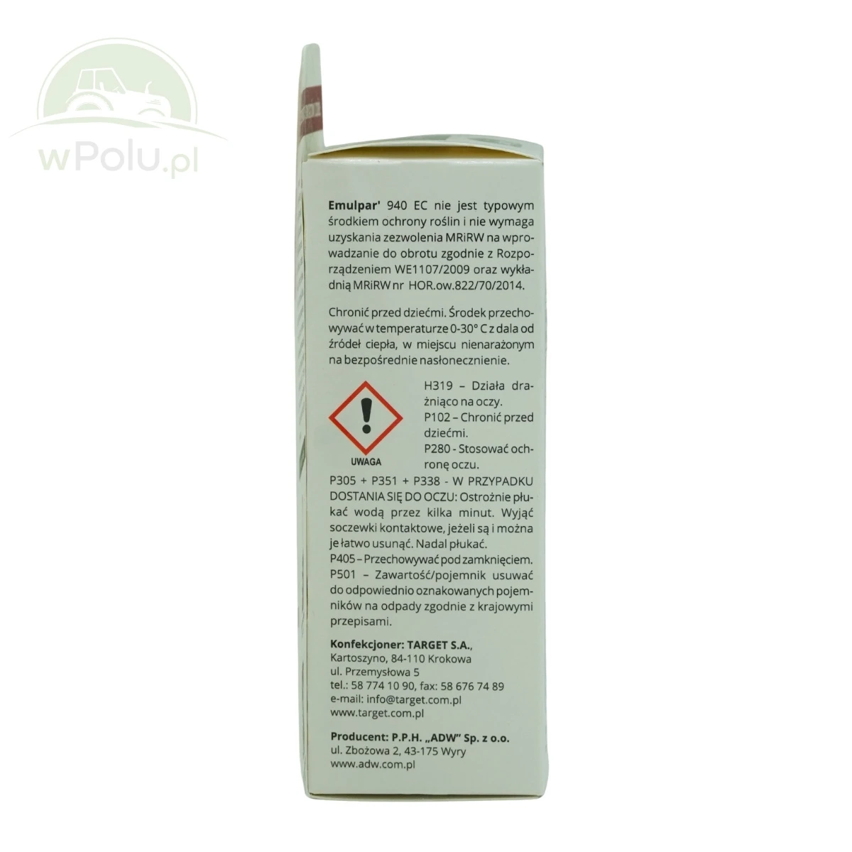 Emulpar 940 EC zwalcza szkodniki owoców, warzyw i kwiatów 100ML Target 