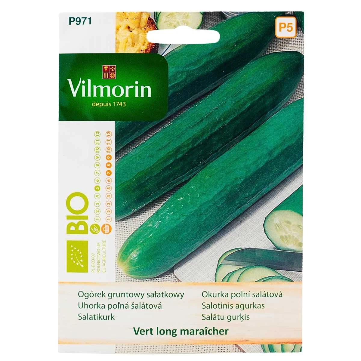 Ogórek Gruntowy Vert Long Maraicher BIO Nasiona Vilmorin 2 g