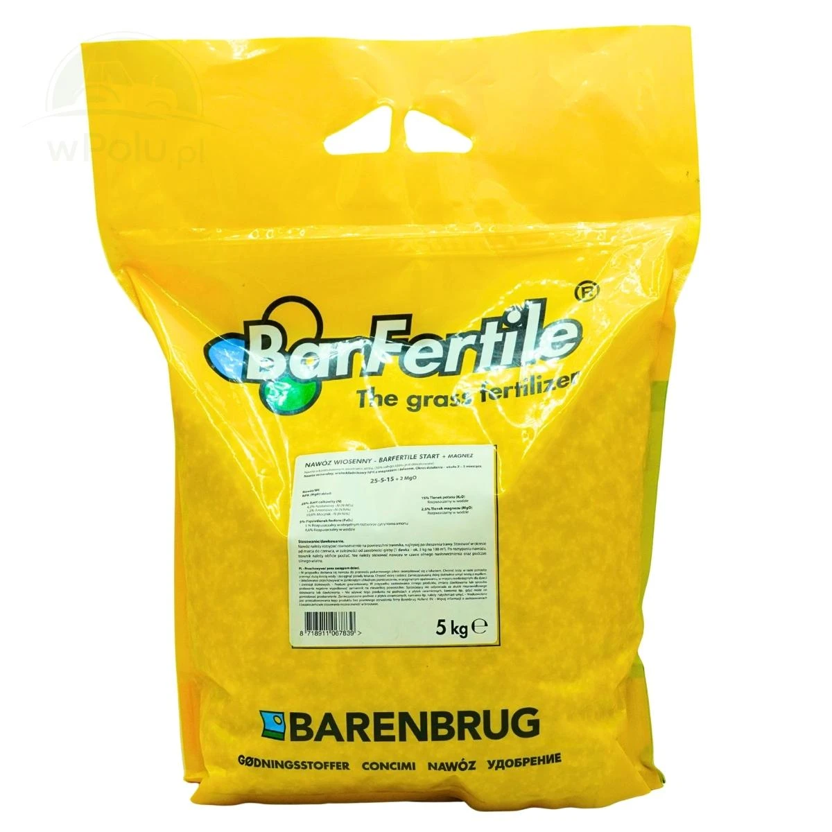 Barenbrug Nawóz wiosenny do trawników BarFertile Start 5KG
