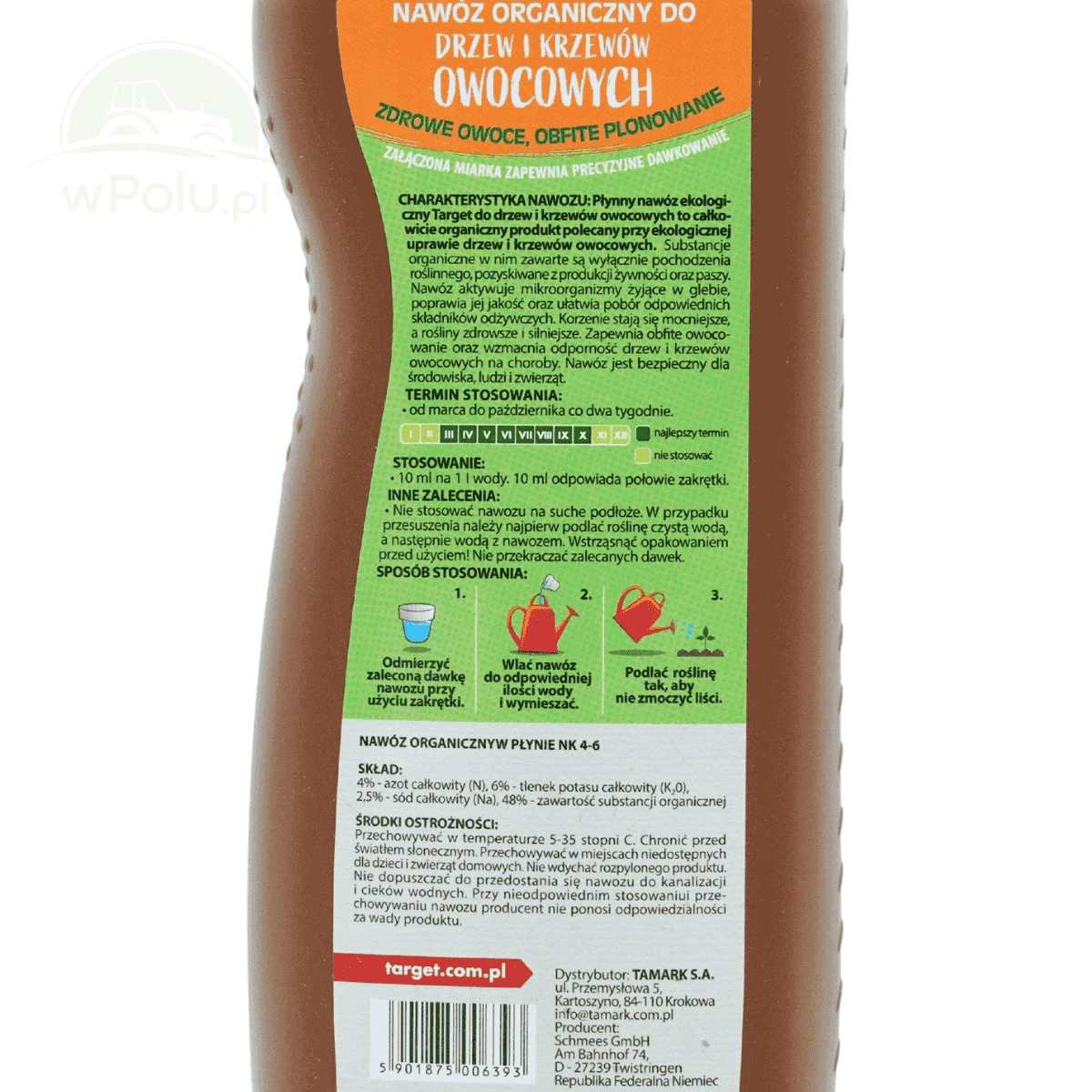 Nawóz płynny ekologiczny do drzew i krzewów owocowych 1L Target 