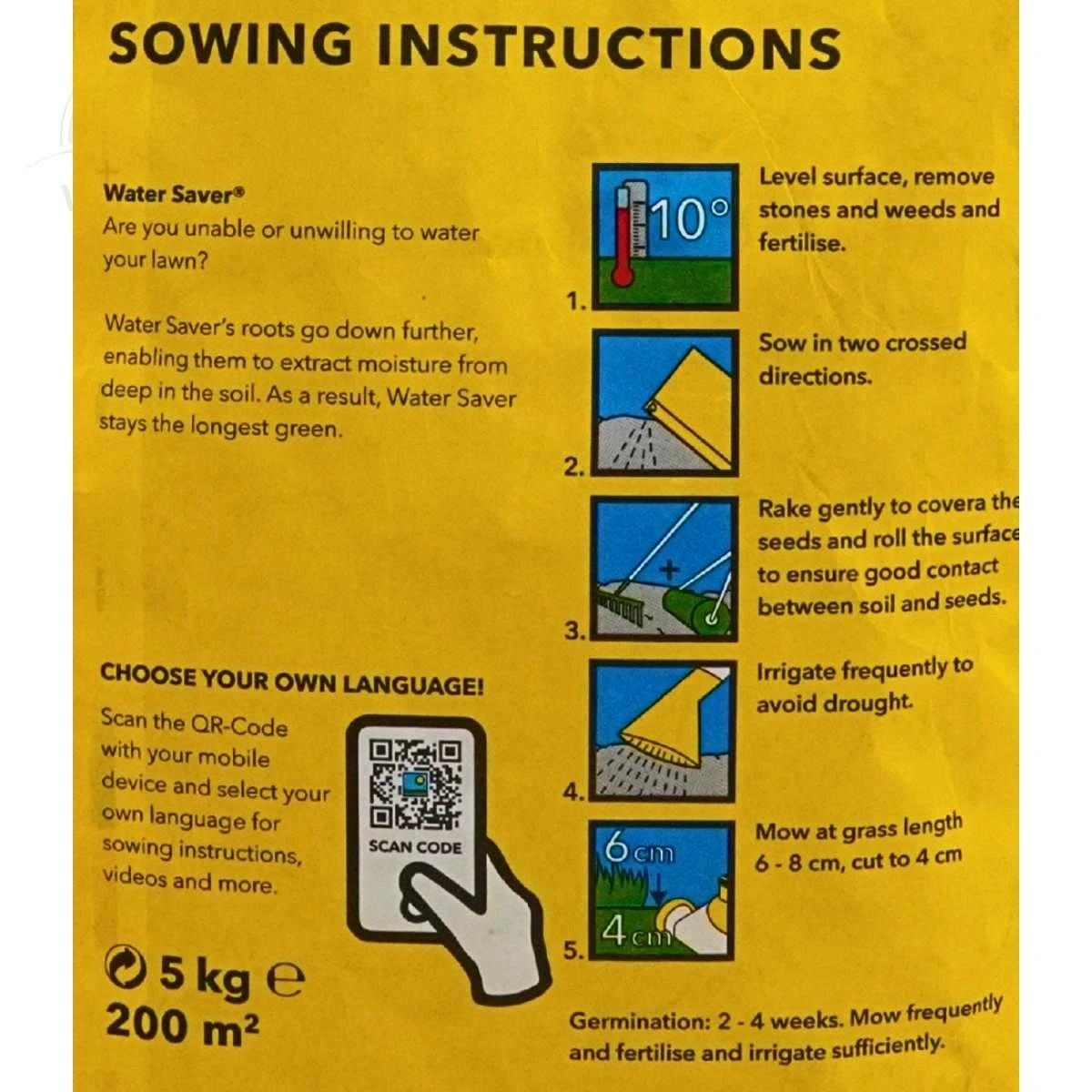 Barenbrug mieszanka traw WATER SAVER na tereny suche 5KG