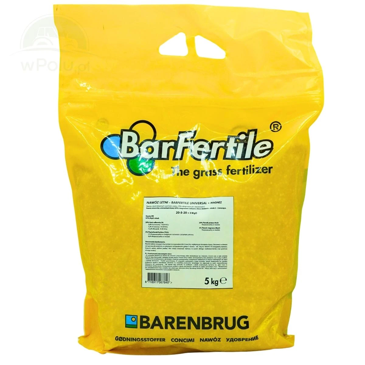 Barenbrug Nawóz letni do trawników BarFertile Universal 5 kg
