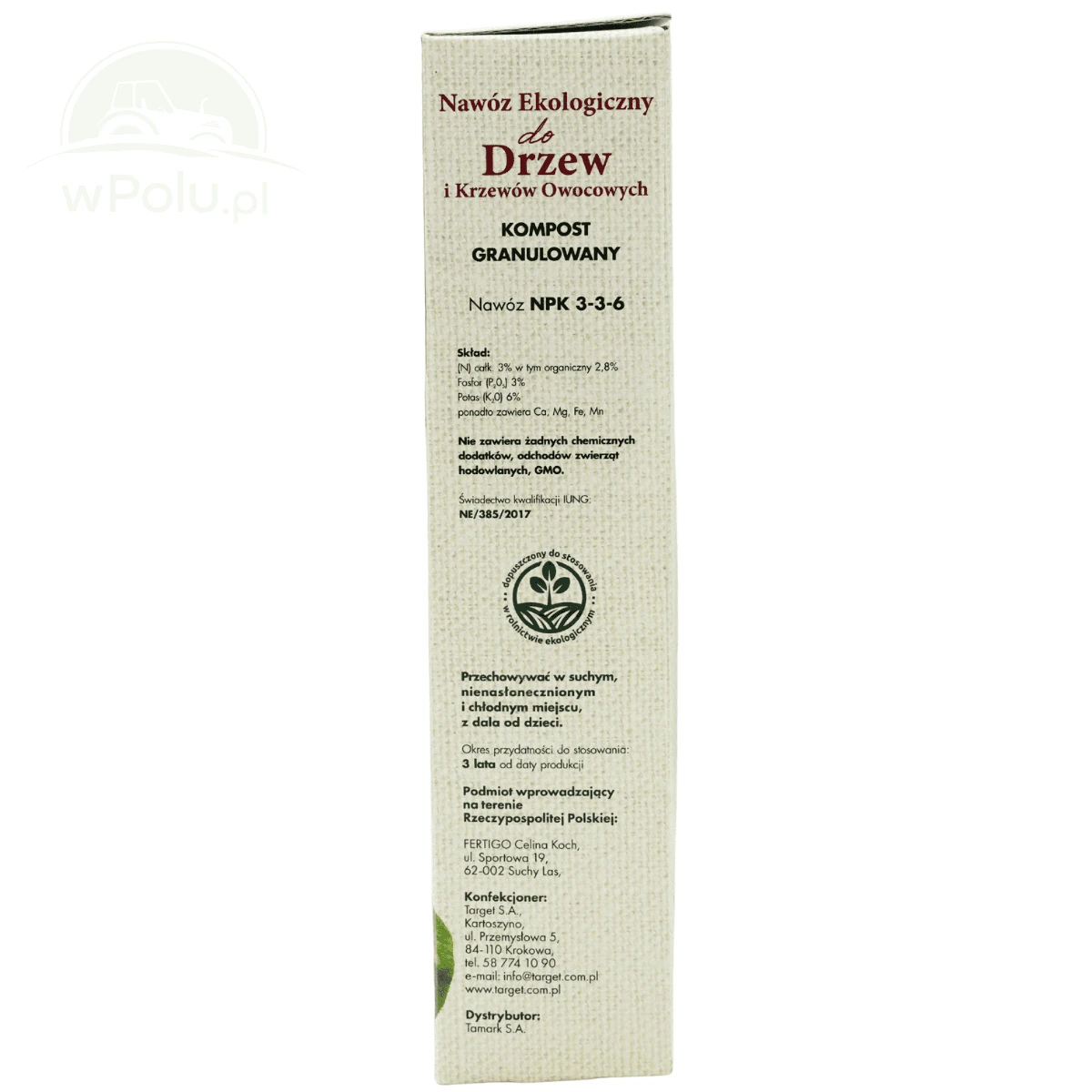 TARGET NAWÓZ EKO DO DRZEW I KRZEWÓW OWOCOWYCH 1KG 100DNI