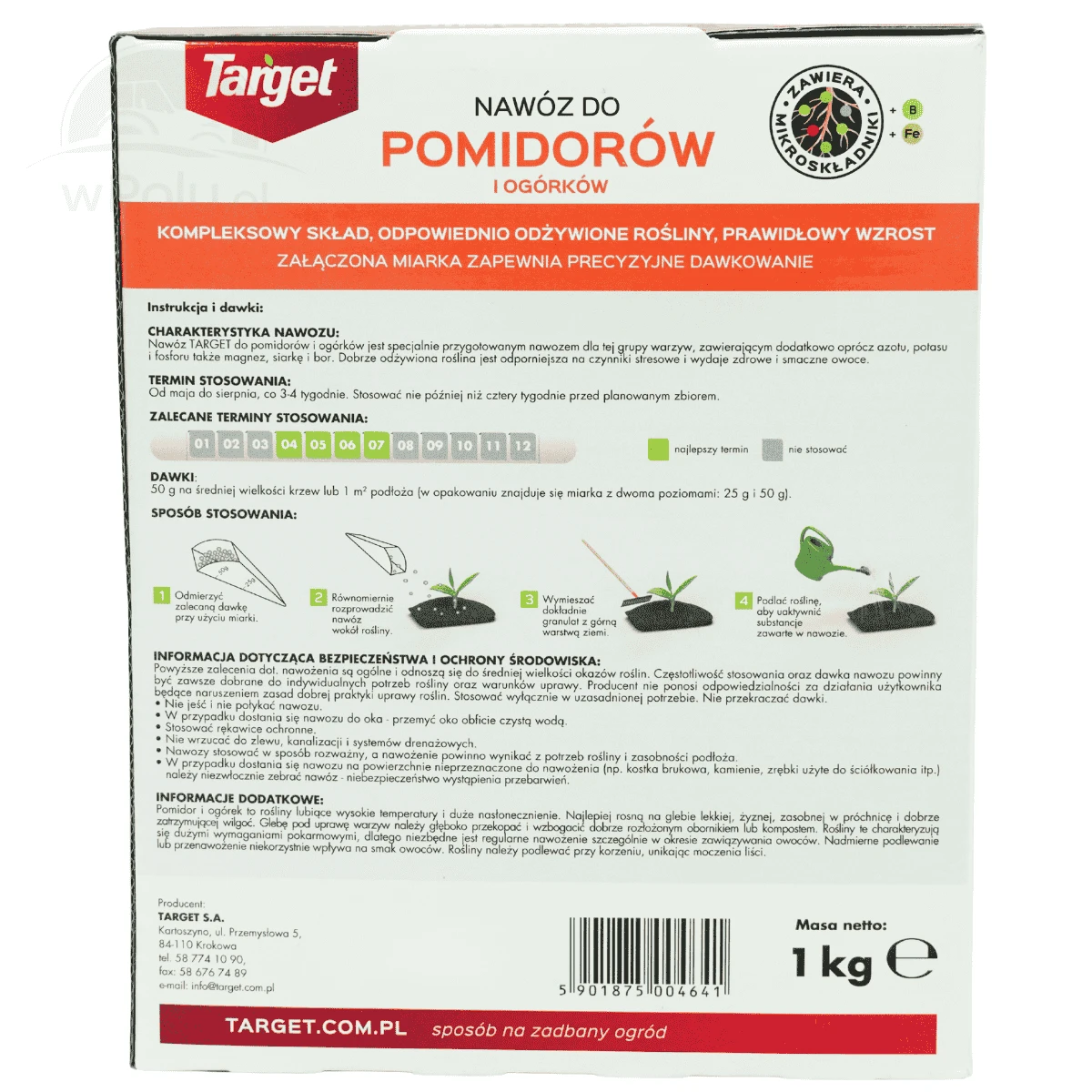 TARGET NAWÓZ DO POMIDORÓW I OGÓRKÓW 1KG