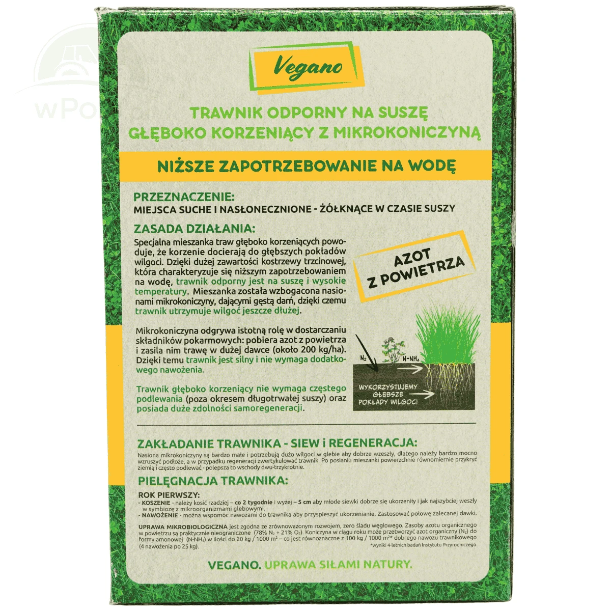Trawa Target – Trawnik Odporny na Suszę Vegano nasiona 1KG
