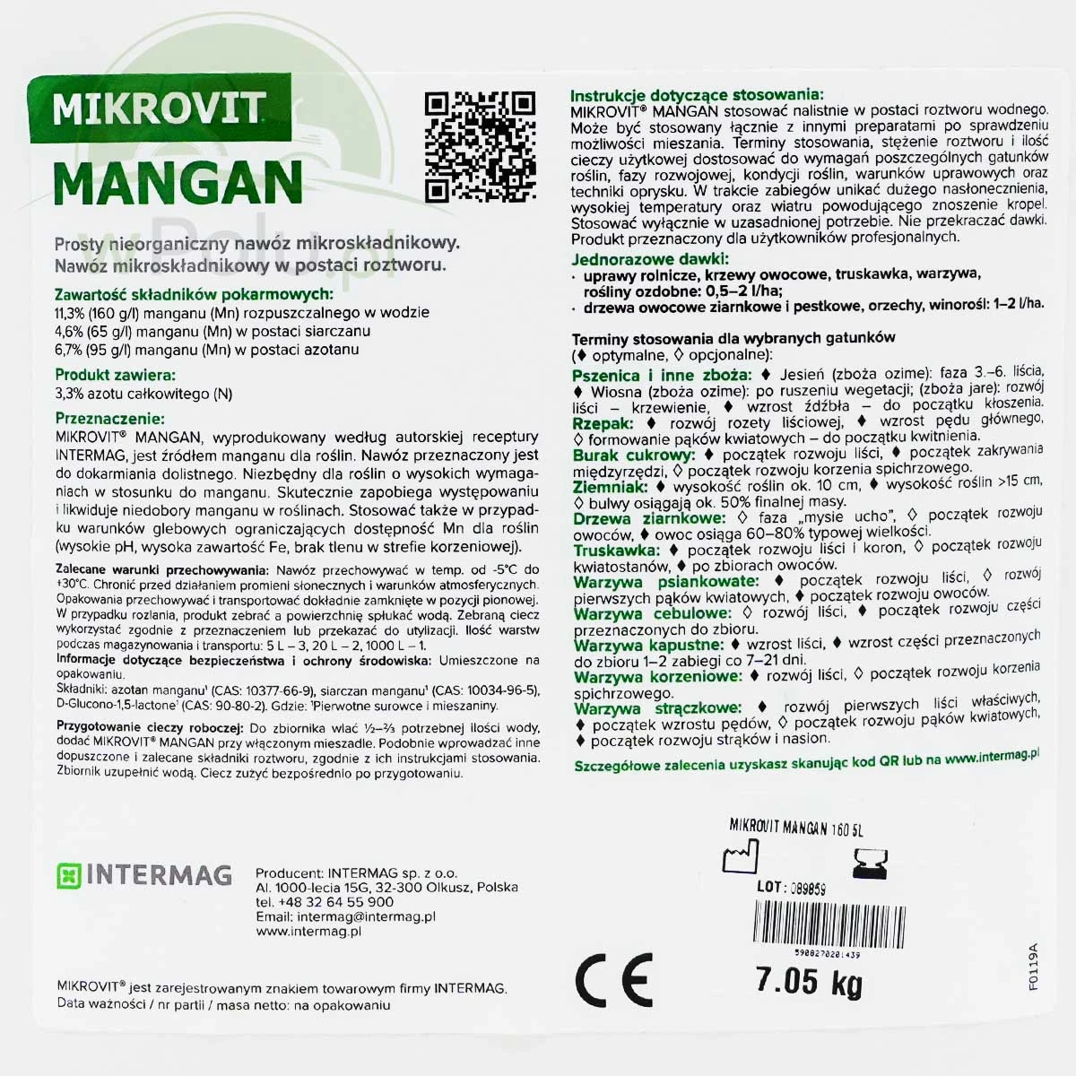 MIKROVIT MN 160 Mangan 5L
