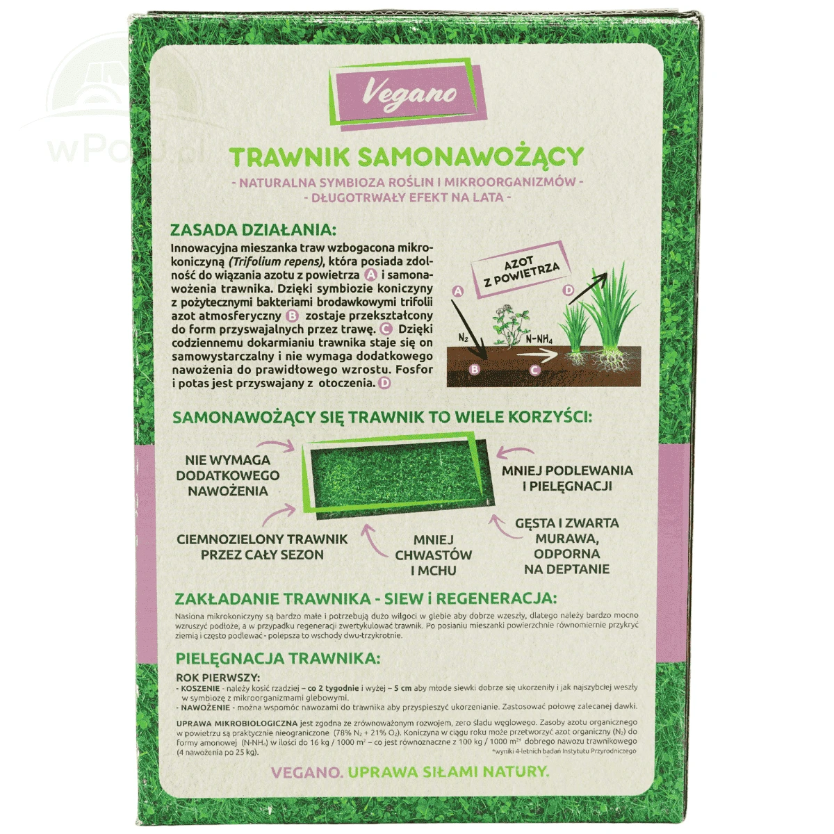 Trawa Target – Trawnik Samonawożący Vegano nasiona 1KG