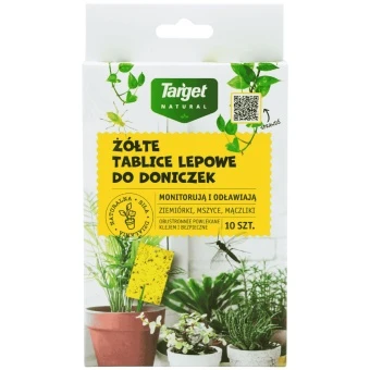 Żółte tablice lepowe Target 10 szt.  do doniczek, kwiaty domowe i balkonowe (małe)