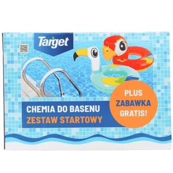 Zestaw startowy chemii basenowej z zabawką do basenu