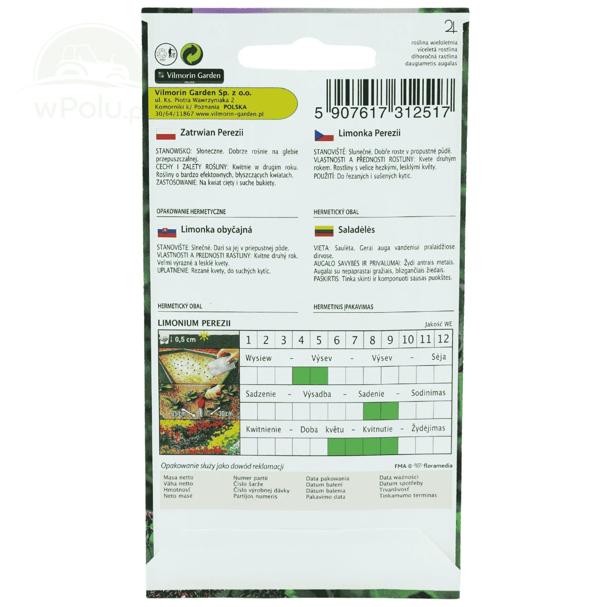 Zatrwian Perezii Fiol z Białym Vilmorin 0,05g GC4