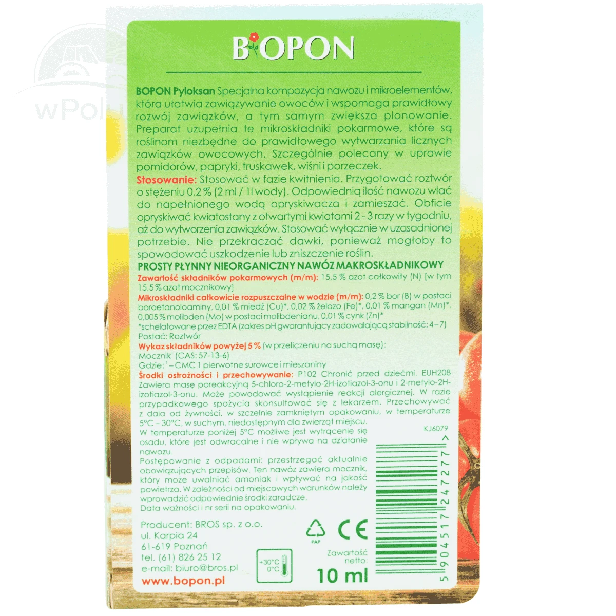 Pyloksan 10 ml Ułatwia Zawiązywanie Owoców Biopon