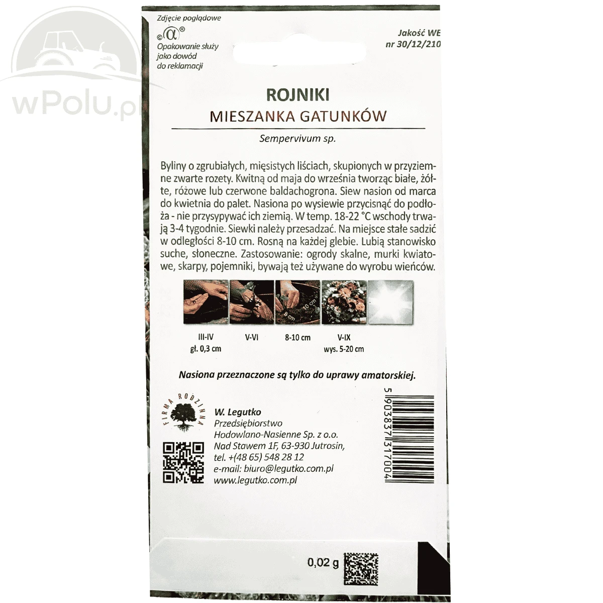 Rojniki Mieszanka Gatunków do Ogródków Skalnych Nasionka  0,02 g Legutko