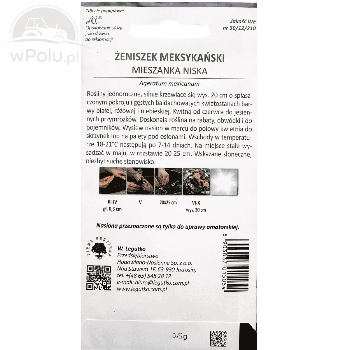 Żeniszek Meksykański Mix Nasionka 0,5 g Legutko