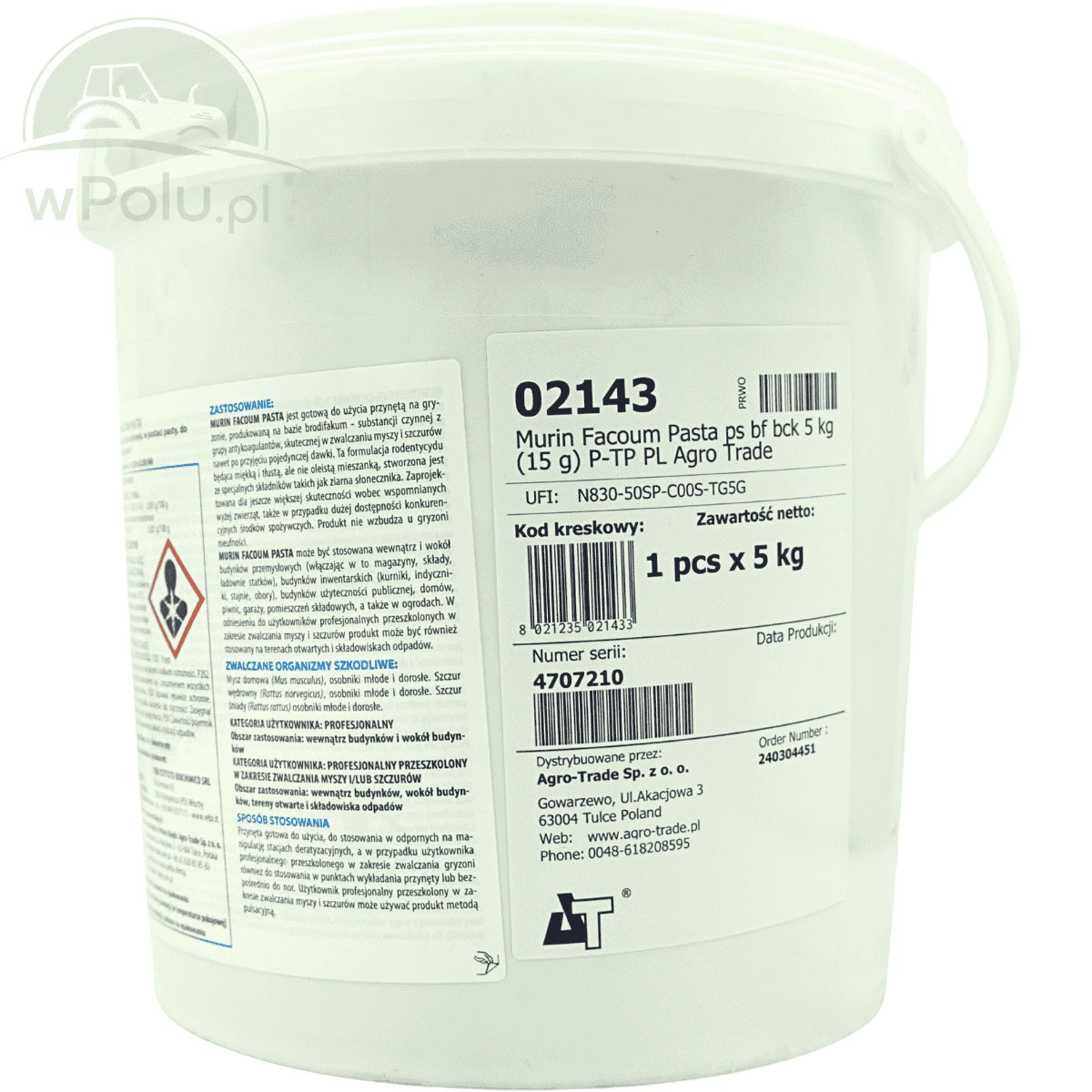 Trutka na Gryzonie Murin Facoum 5 kg Pasta w Saszetkach