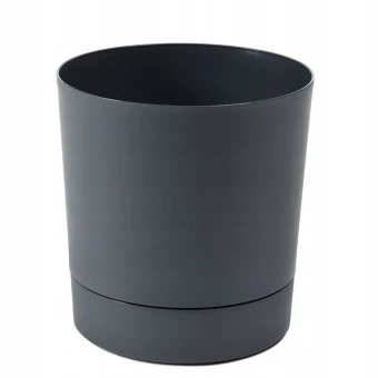 Donica z Podstawką Aura 14,5 x 15 cm recycled Antracyt Lamela