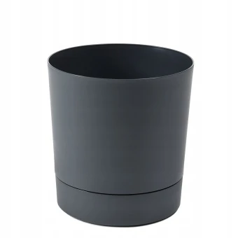 Donica z Podstawką Aura 22,5 x 24 cm recycled Antracyt Lamela