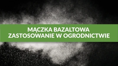 MĄCZKA BAZALTOWA - ZASTOSOWANIE W OGRODNICTWIE